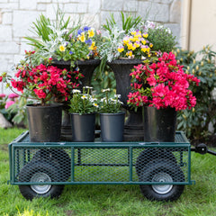 700lb Capacity, 38â€?x 20â€?Towable Mesh Garden Utility Cart