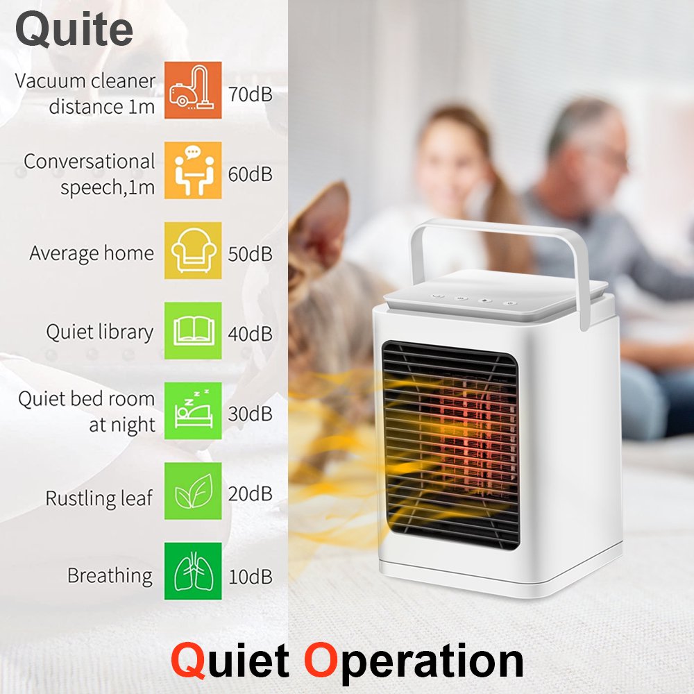 Portable Air Conditioner, Rechargeable Anti-Leak w/ 3-Speed Mode LED ...