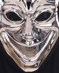 Metallic Silver Ghost Mask for Halloween