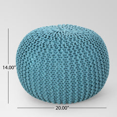 Indoor Bohemian Handcrafted Modern Cotton Ottoman Pouf