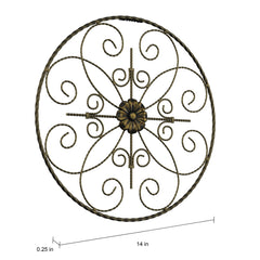 Medallion Metal Wall Art- 14 Inch
