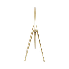 Gold Round Swivel Metal Vanity Mirror - 10" x 12"