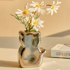 Cute Cat Back View Ceramic Vase