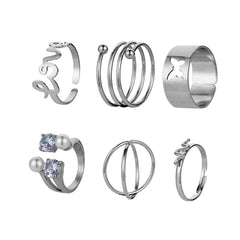 6Pcs Knuckle Rings Set for Women
