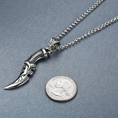 Men's Stainless Steel Tribal Pendant Necklace