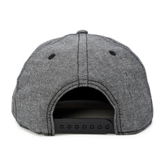 Men's Premium Flat Bill Snapback Chambray Hat 6 Panel Cap