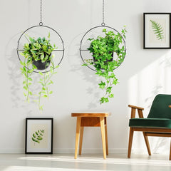 Metal Plant Wall Hanger & Ceiling Hanging Planters, Modern Planter, Mid Century Flower Pot Plant Holder Indoor Outdoor Home Decor(2 Pack)
