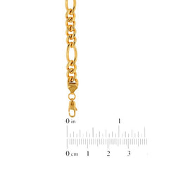 Men's Gold-Tone Stainless Steel Figaro Bracelet 9" - Mens Bracelet