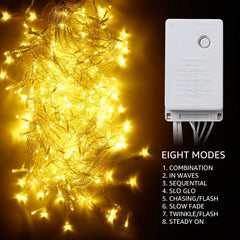 320 LED 9.8FT × 9.8FT Window Curtain String Light, Warm White