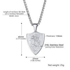 The Archangel St Michael Necklace for Men
