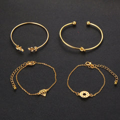 4Pcs  Bangle Cuff Bracelet for Women