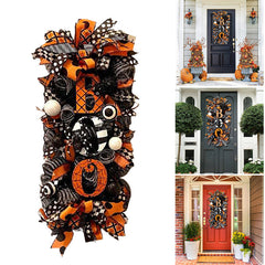 Fall Wreath Front Door Ornament for Halloween Decoration