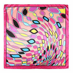 35" Large Satin Square Head Scarf - 2Pcs Silk Like Floral Head Scarves Square...