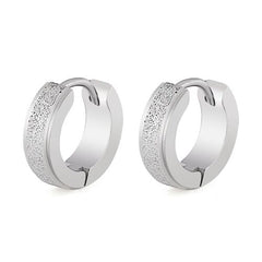 Stainless Steel Hinged Hoop Huggie Snap on Earrings Men's Woman's Jewelry