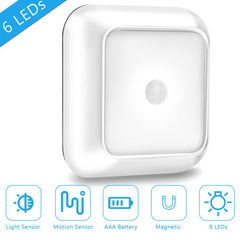 LED Motion Sensor Lights Wireless Night Light Battery Cabinet Stair Lamp