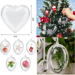 8cm Christmas Clear Balls Ornament Party
