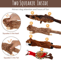 5Pc Dog Squeaky Toys Durable Plush Toy for Puppy Large Small Dogs Pets Squeaker