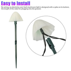 Solar LED Mushroom String Fairy Lights Outdoor