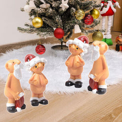 2PCS Resin Santa Claus Ornament Naked Santa Naughty Funny Christmas Tree Pendant