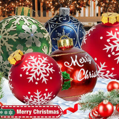 Christmas Inflatable Ball 60cm Home Decoration Balloon Outdoor Props Xmas Gifts