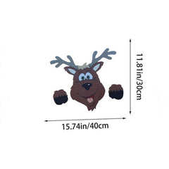 Christmas Funny Garden Santa Claus Signs Ornament Xmas Yard Fence Elk Decors US