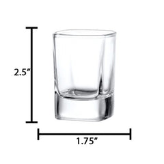 Shot Glasses Set of 6, 2 Oz Heavy Base Dishwasher Safe Shot Glasses