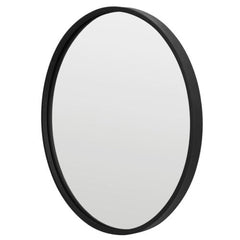 Black Round Mirror Circle Wall Mirror with Metal Frame Vanity Entryway 18Inch