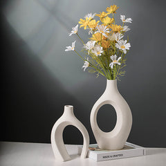 Creative White Ceramic Vase for Home Decoration